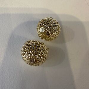 Intricate Gold Basket Earrings